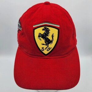 Vintage Ferrari Red Cap 2001 US Grand Prix Hat Strapback EUC Minor Wear Pictured